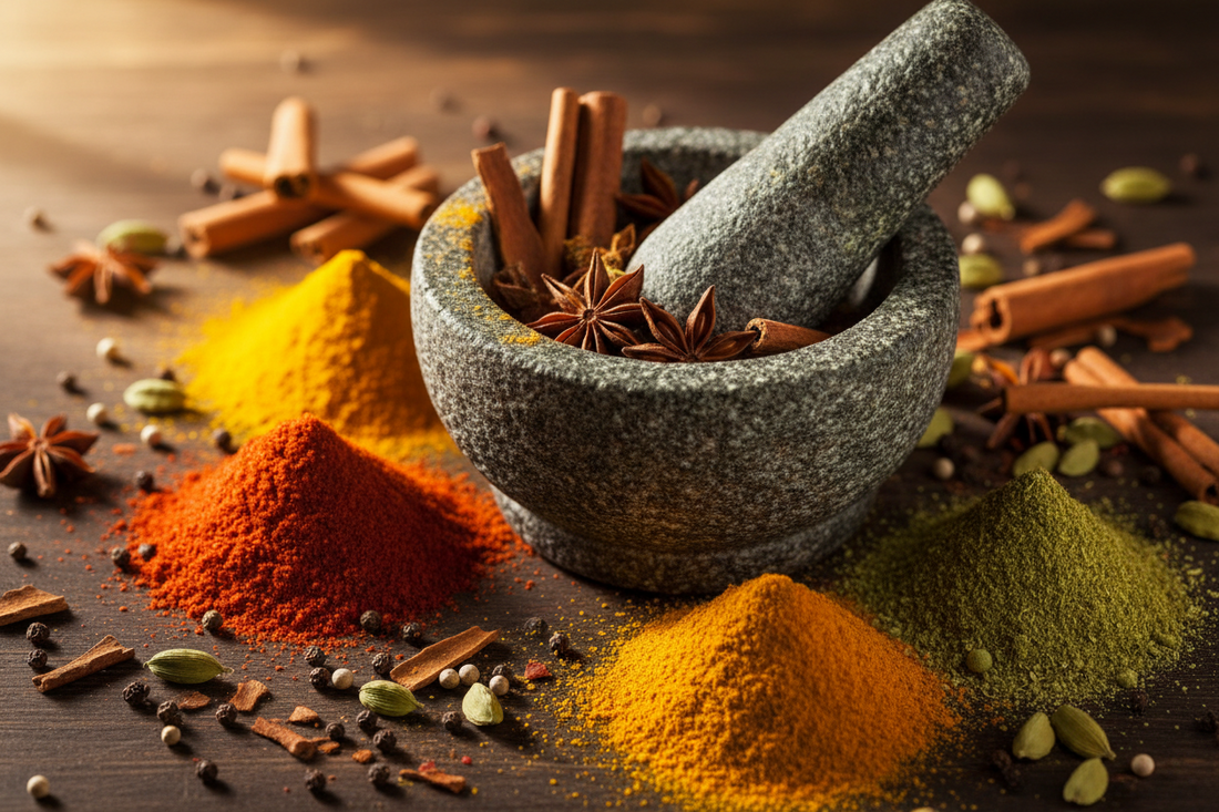 freshly ground spices